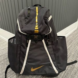 Nike Elite Backpack with Gold, Grey, and White Accents.  Great condition